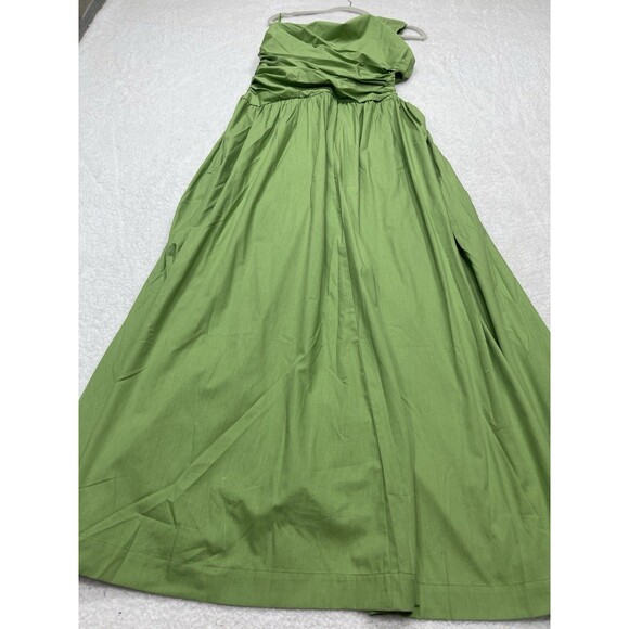 Abercrombie & Fitch Maxi Dress Women Green Cut Out Cotton Vacay Boho Sz  XLP New - Picture 6 of 12